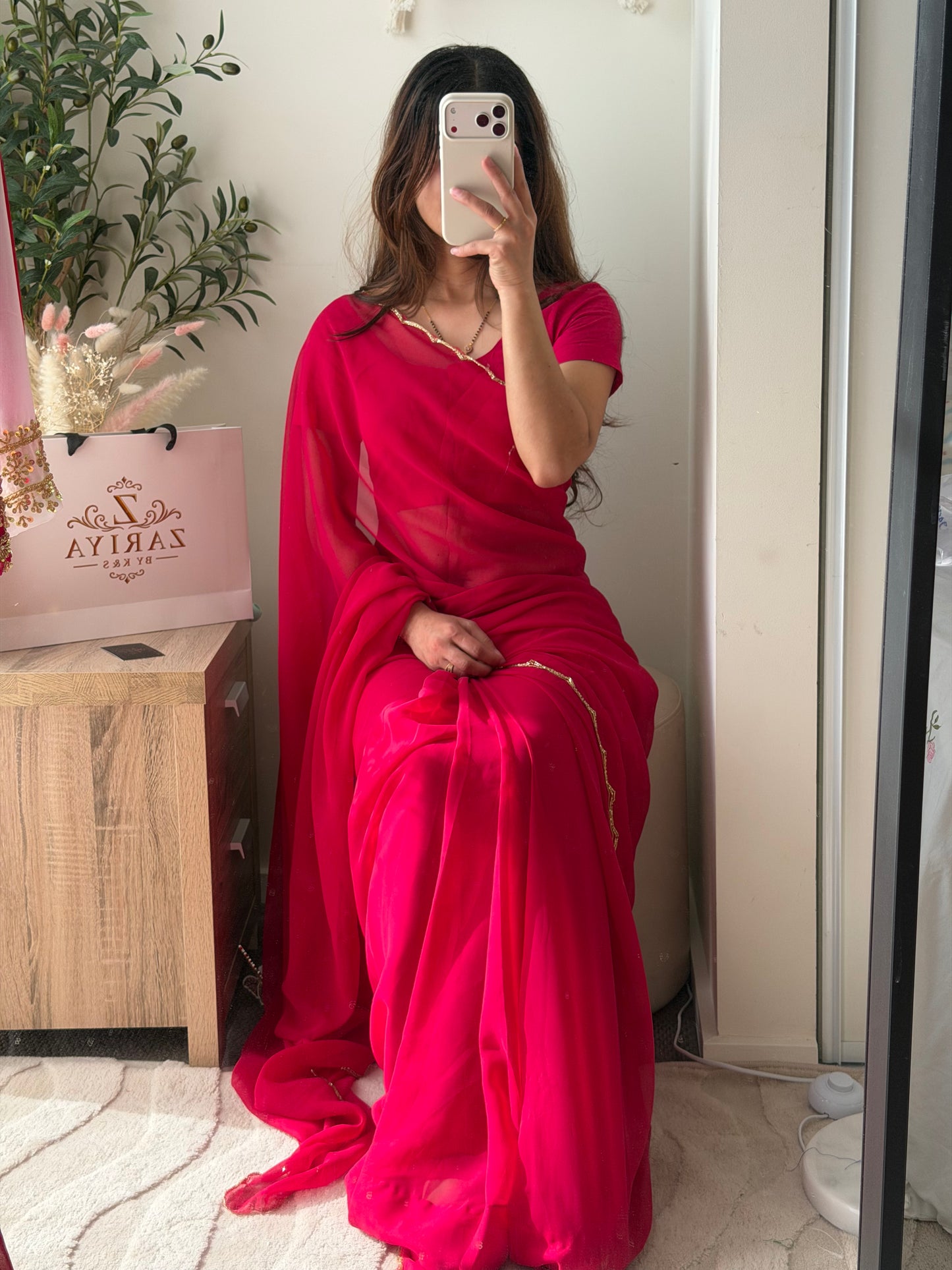 Simple handwork saree