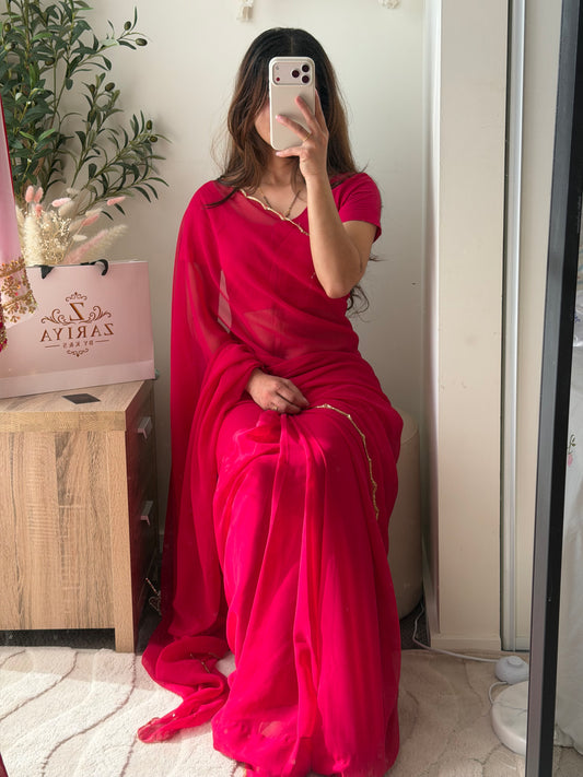 Simple handwork saree